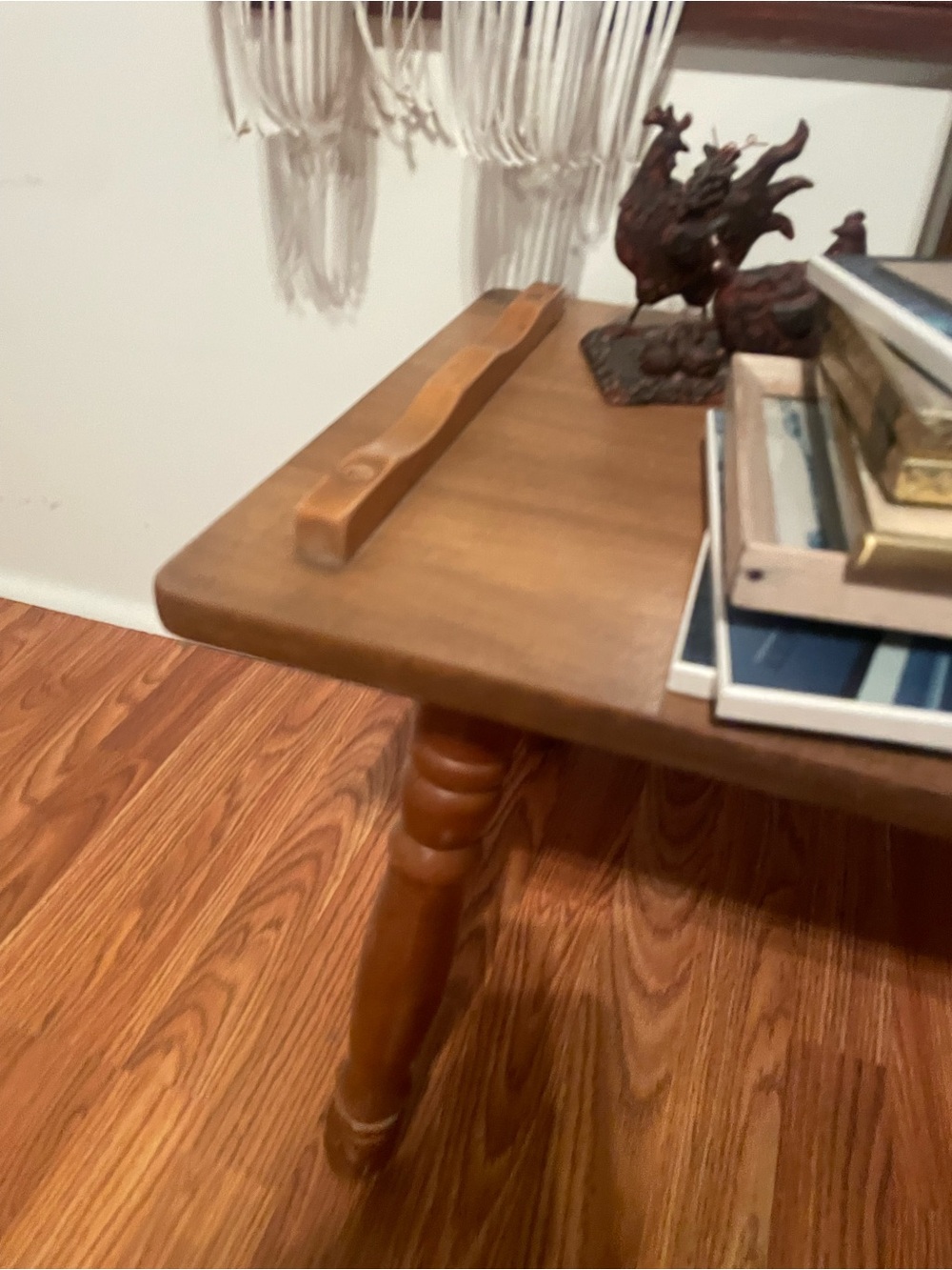 Classic Wooden Side Table in Warm Brown - Home Dining 16x38x16 inches